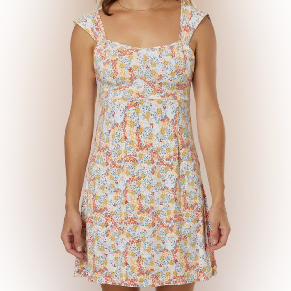 O'Neill floral mini dress sundress women's size small casual beach trendy